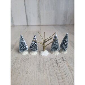 Lemax Mini snow bristle tree bare branch set village accessory xmas